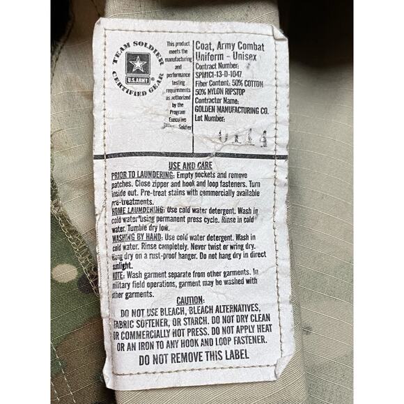 Team Soldier Cert Gear Army Combat Complete Uniform Size Med Regular Multicam - Picture 6 of 16